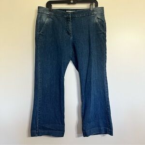 Women’s Michael Kors Huston Wash Cropped Wide Leg Jeans Size 12